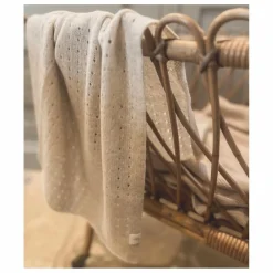 Couverture Pointelle Cachemire Bio | Beige