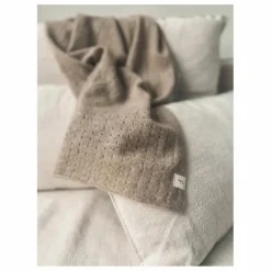 Couverture Pointelle Cachemire Bio | Camel