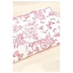Couverture Toile de Jouy | Rose pêche