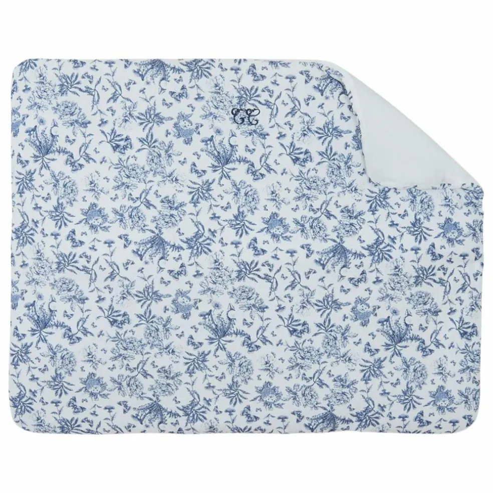 Couverture Toile de Jouy | Bleu marine