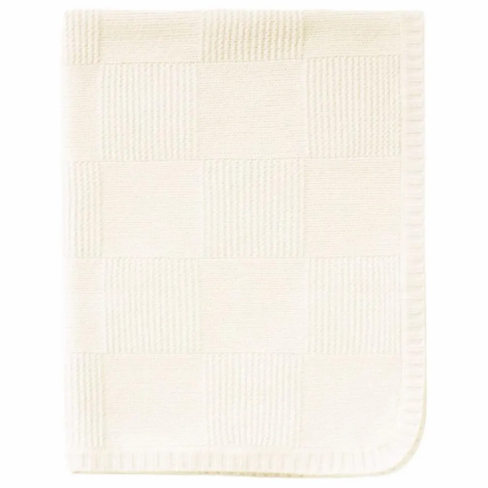 Couverture Tricotée Cachemire | Ecru