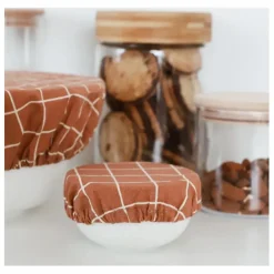 Couvre plat alimentaire Check | Terracotta