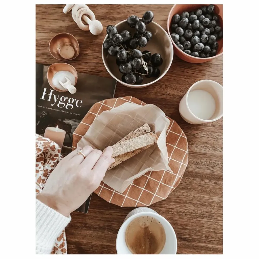 Couvre plat alimentaire Check | Terracotta