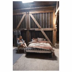 Couvre-lit en lin Sienna | Marron