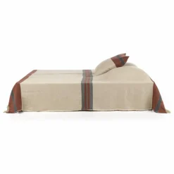 Couvre-lit en lin Sienna | Marron