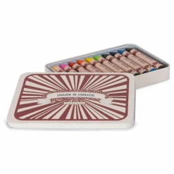 Crayons en cire naturelle Carnaval - Boite de 10 | Rouge