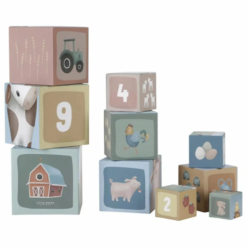 Cubes à empiler en carton FSC - Little Farm
