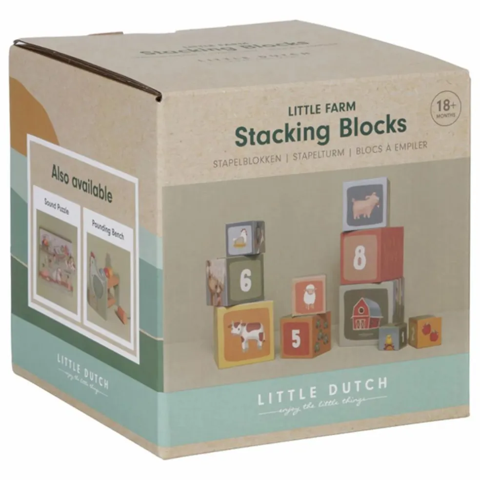 Cubes à empiler en carton FSC - Little Farm