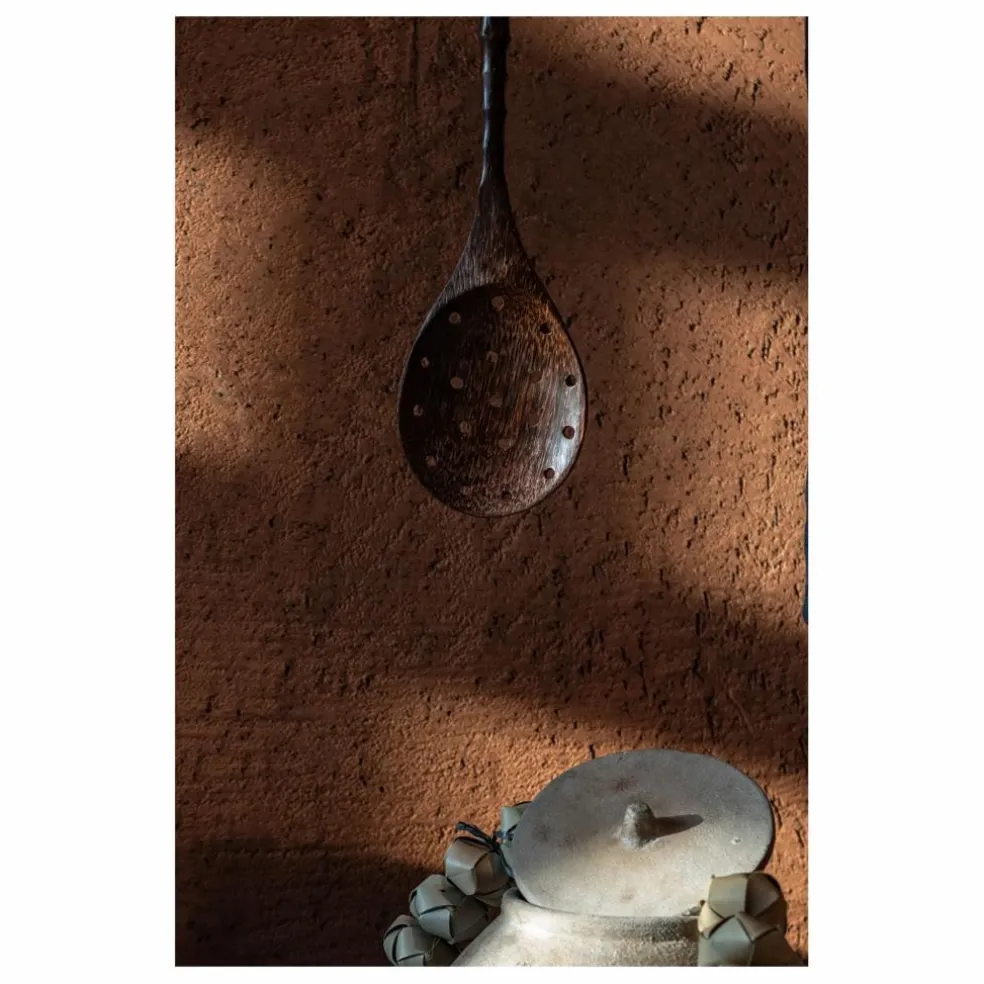 Cuillère écumoir en bois de cocotier | Teck