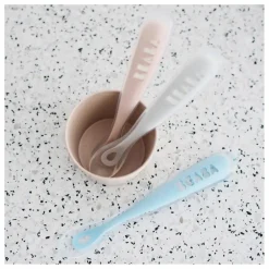 Cuillère 1er âge soft en silicone | Bleu ciel