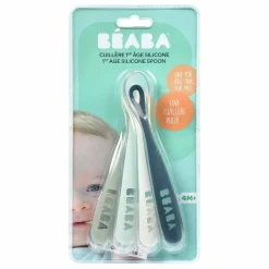 Cuillère 1er âge soft en silicone - Lot de 4