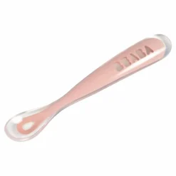 Cuillère 1er âge soft en silicone | Rose pâle