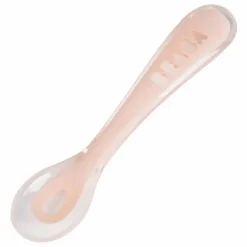 Cuillère 2ème âge soft en silicone | Rose pâle