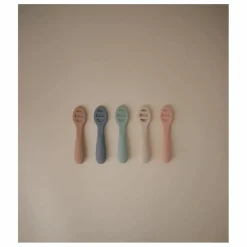 Cuillères bébé en silicone | Bleu