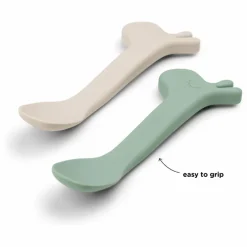 Cuillères en silicone Lalee - Set de 2 | Vert