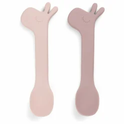 Cuillères en silicone Lalee - Set de 2 | Rose