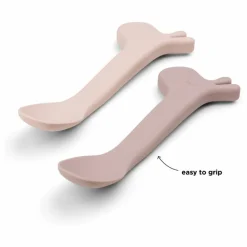 Cuillères en silicone Lalee - Set de 2 | Rose