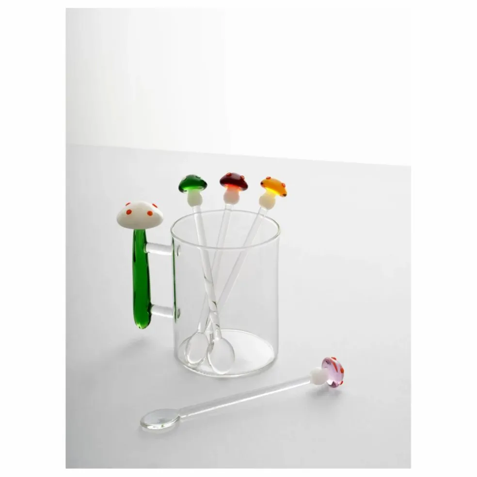 Cuillères en verre Mushroom - Set de 2 | Rose