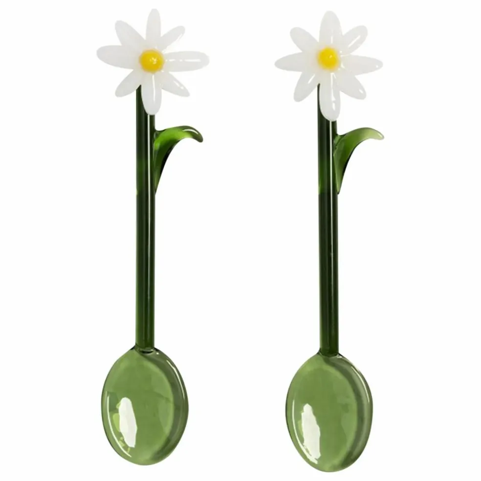 Cuillères Flora - Set de 2 | Blanc
