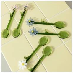 Cuillères Flora - Set de 2 | Blanc