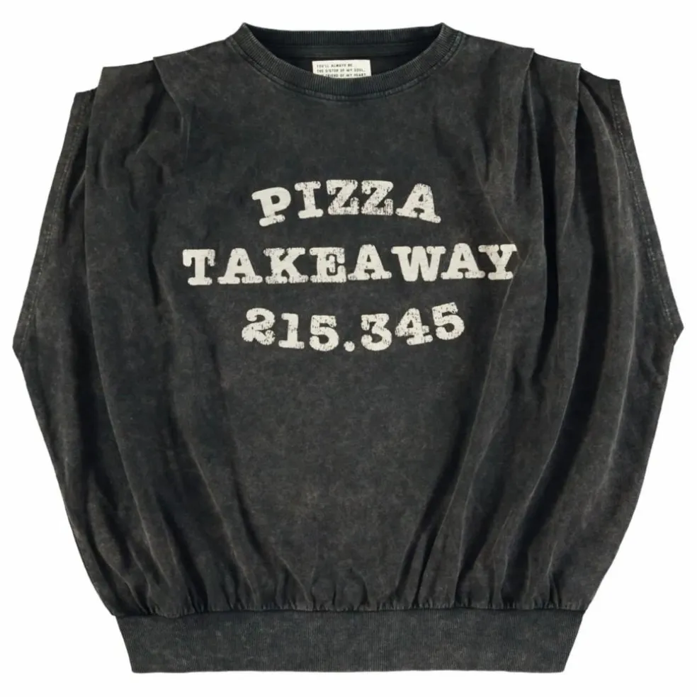 Débardeur Joana Pizza Takeaway Coton Flamé | Noir