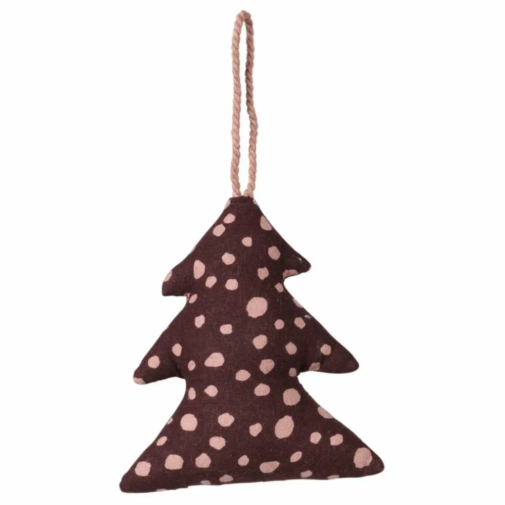 Décoration de Noël sapin en coton | Marron