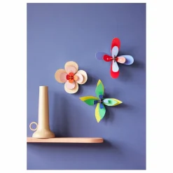 Décoration murale Fleur Lime - Set de 3