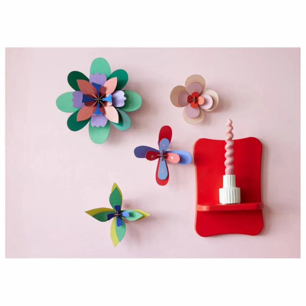Décoration murale Fleur Lime - Set de 3