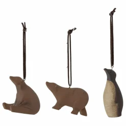 Décorations de Noël Berg - Lot de 3 | Marron