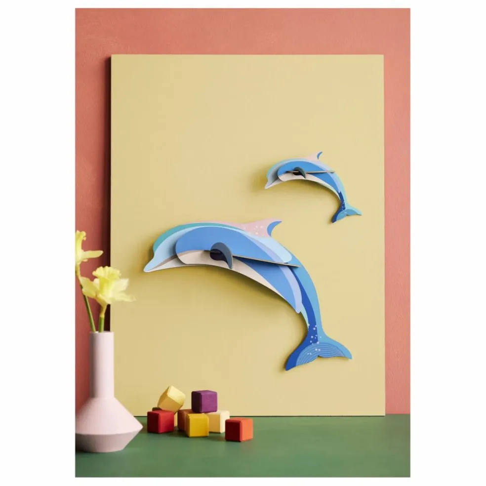 Décorations murales Dauphins - Set de 2 | Bleu ciel