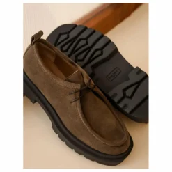 Derbies Noreen Suède | Brun kaki