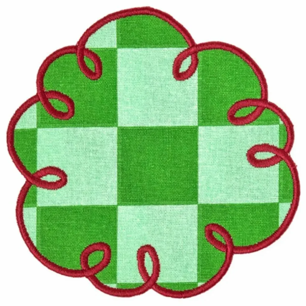 Dessous de verre vichy Dama Verde - Set de 2 | Vert