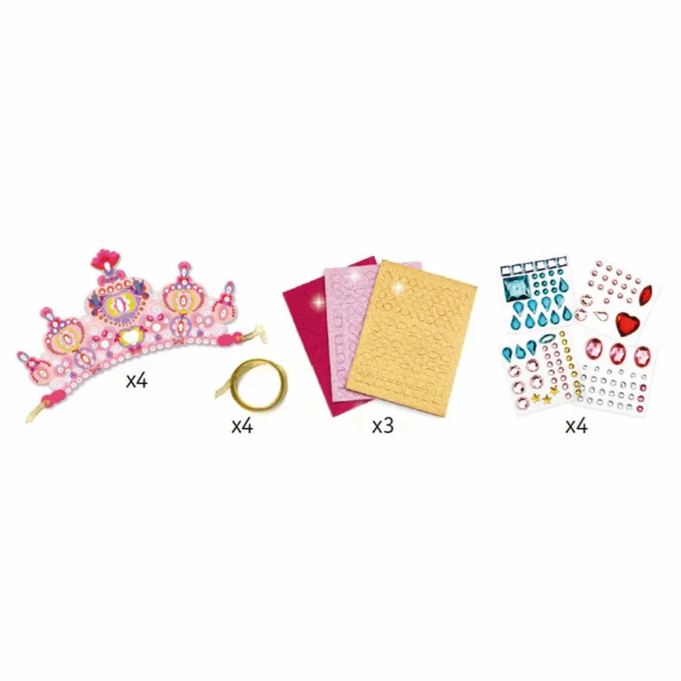 Diadèmes à décorer Comme une princesse - Set de 4