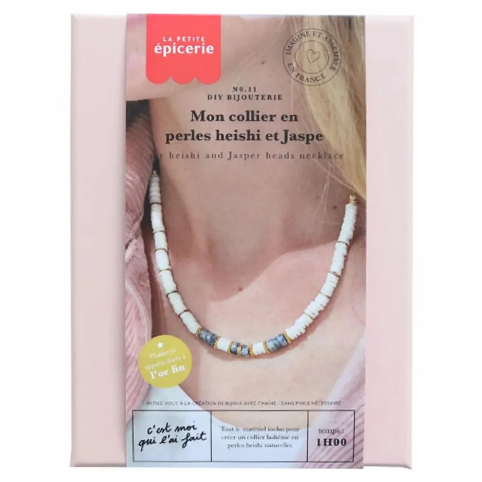 DIY Mon Collier en perles Heishi - Jaspe