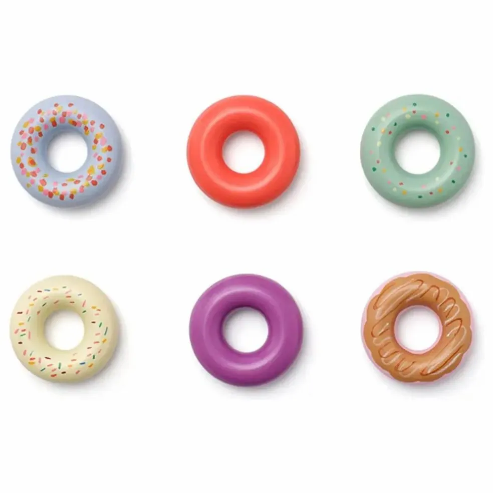 Donuts en bois - Boîte de 6