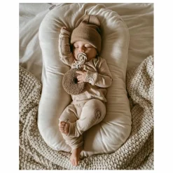 Doudou attache tétine lune | Brun