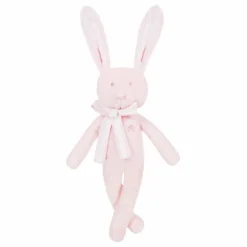 Doudou Augustin le lapin tout doux | Rose pâle