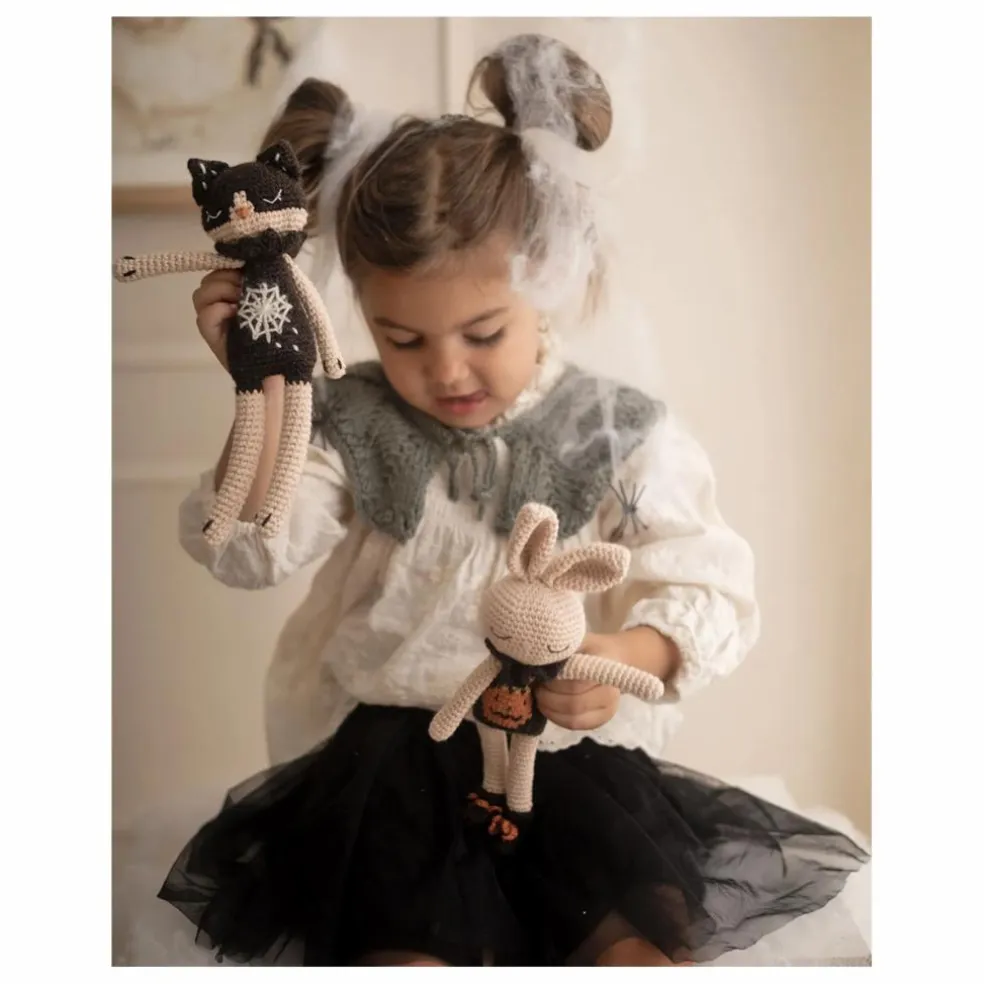 Doudou Chat Toile | Noir