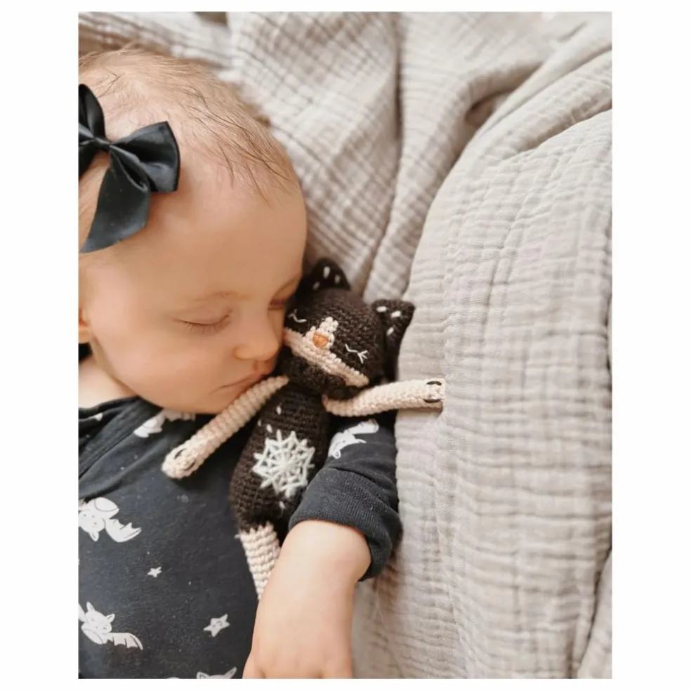 Doudou Chat Toile | Noir
