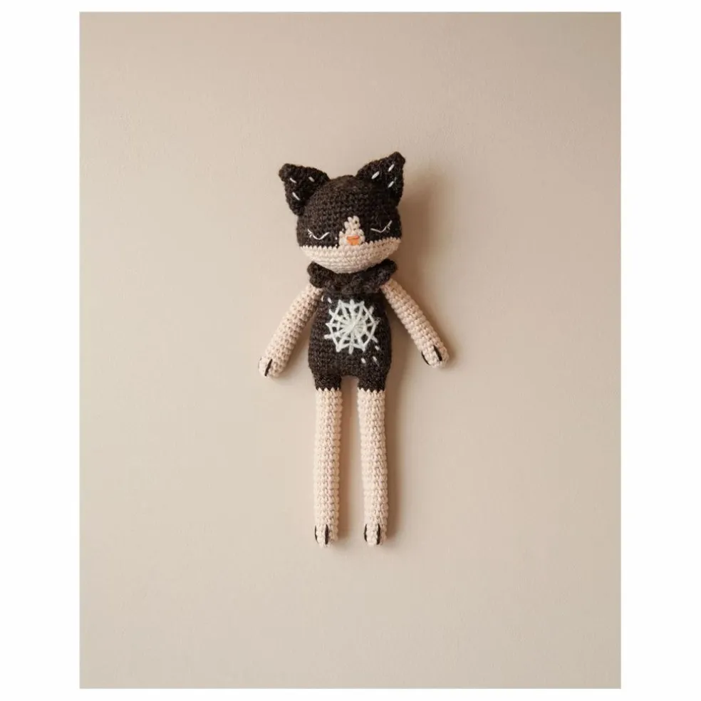 Doudou Chat Toile | Noir