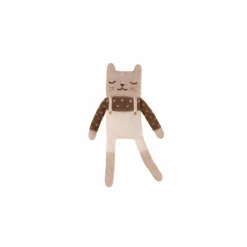Doudou Chaton salopette | Ecru