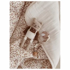 Doudou Chaton salopette | Ecru