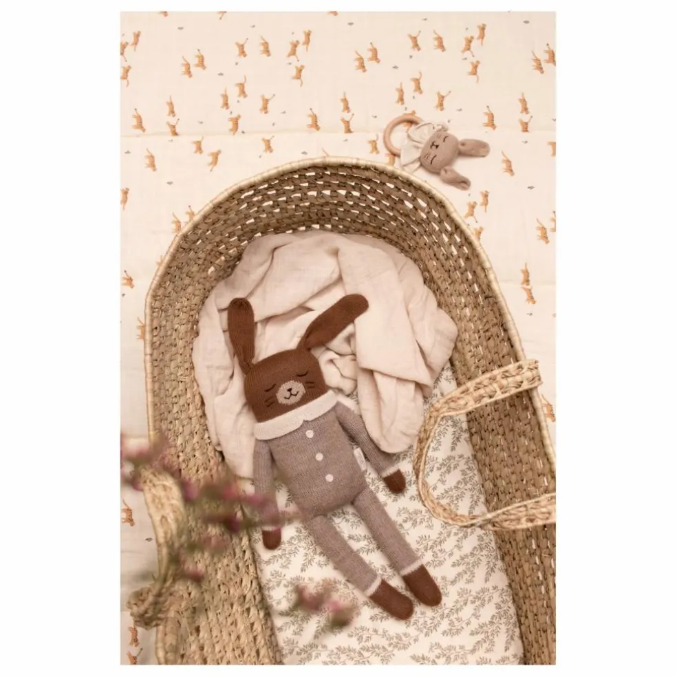 Doudou grand lapin pyjama | Gris
