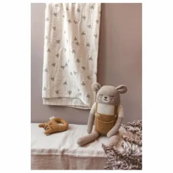 Doudou grand ours | Jaune moutarde