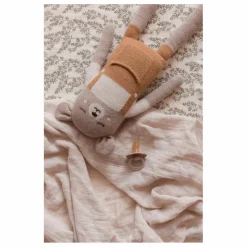 Doudou grand ours | Jaune moutarde