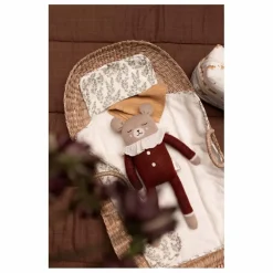 Doudou grand ourson pyjama | Terracotta