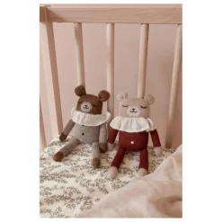 Doudou grand ourson pyjama | Terracotta