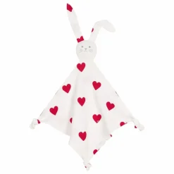 Doudou Lapin Cœurs | Rouge