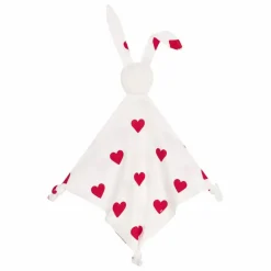 Doudou Lapin Cœurs | Rouge