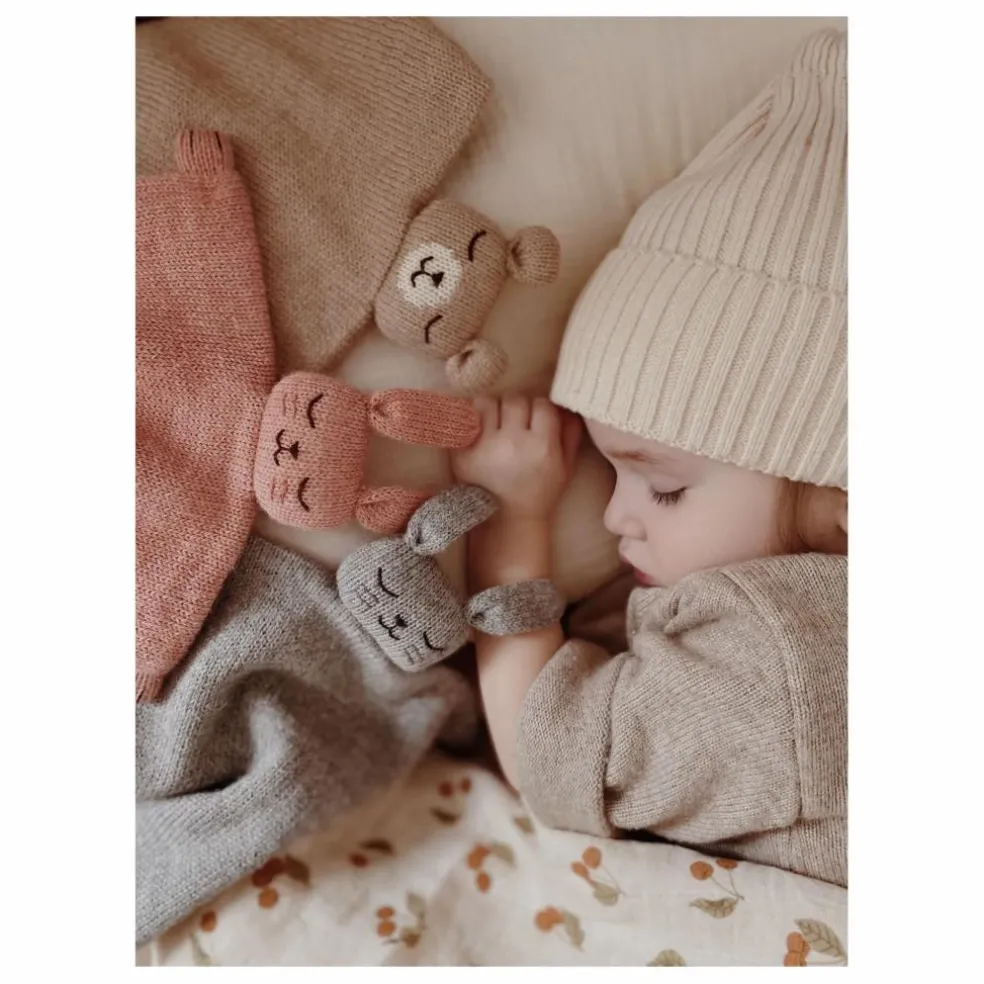 Doudou Lapin en alpaga | Rose